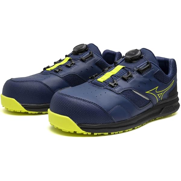 [ミズノ] 安全靴 プロテクティブスニーカー 26.5 ブラック×ゴールド オールマイティ MIZUNO HWII11L F1GA240009 ブラック×ゴールド